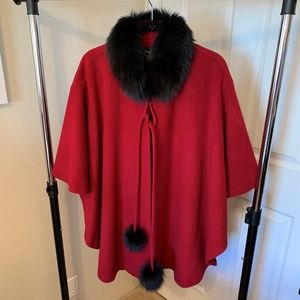 WOOL & Fur Ladies Cape - NWOT